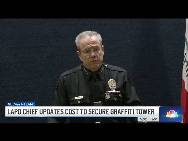 LAPD spent 3,000 hours to secure graffiti-covered towers in Downtown LA