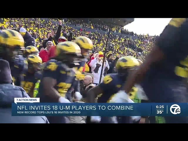 Michigan players score record 18 invites to NFL combine