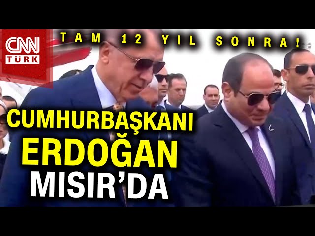 SON DAKİKA!  Cumhurbaşkanı Erdoğan 12 Yıl Sonra Mısır’da! Sisi Tarafından Böyle Karşılandı #Haber