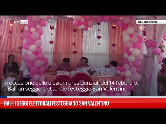 ⁣Bali, i seggi elettorali festeggiano San Valentino