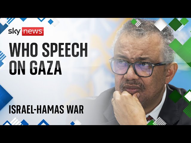 World Health Organization news conference on Israel-Hamas war