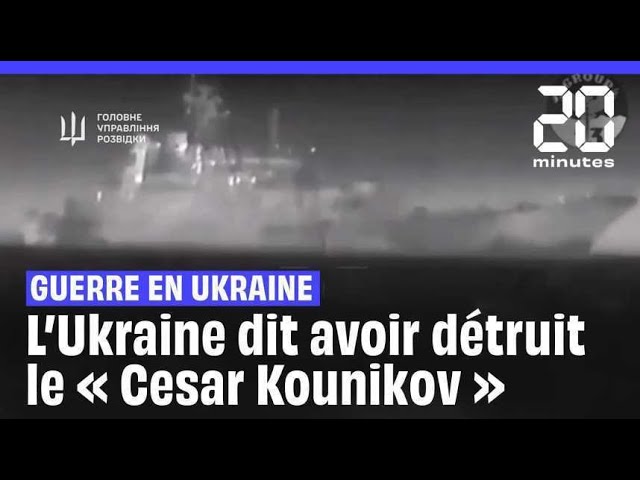 L'armée ukrainienne affirme avoir « détruit » un navire de guerre russe #shorts