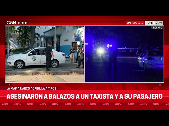 ROSARIO: ACRIBILLARON a un TAXISTA y a su PASAJERO