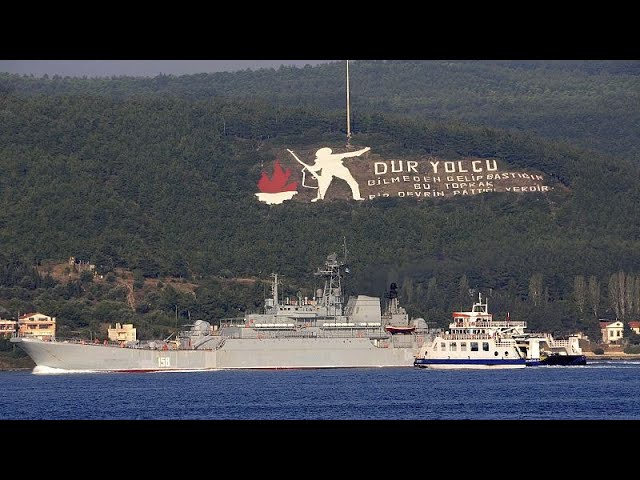 Ukraine’s forces claim to have destroyed a large Russian landing ship in the Black Sea