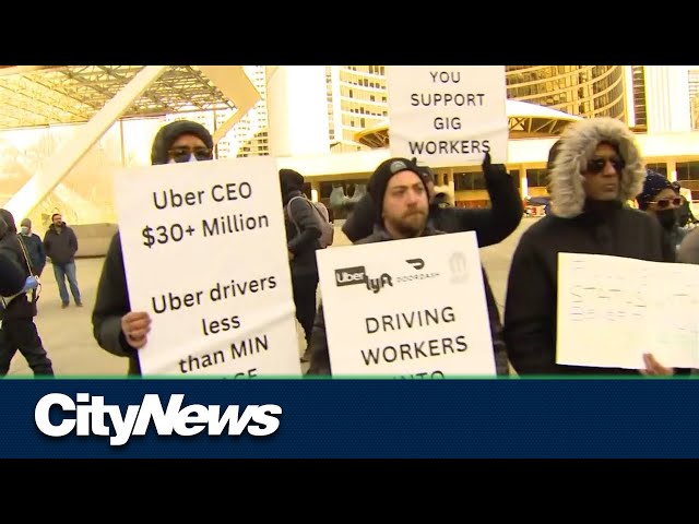 Uber drivers stage Valentine's day of action