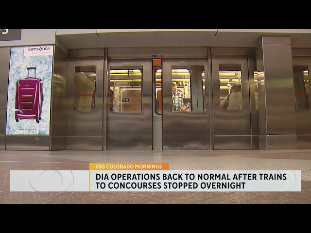 Train service resumes at DIA after overnight testing