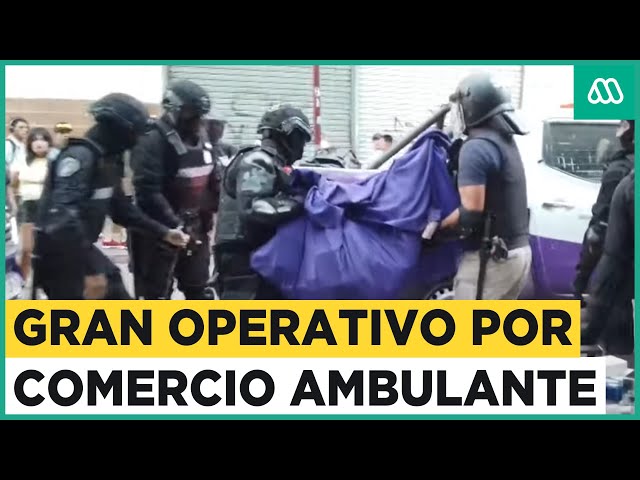 Gran operativo por comercio ambulante: Retiran cocinerías ilegales en Santiago