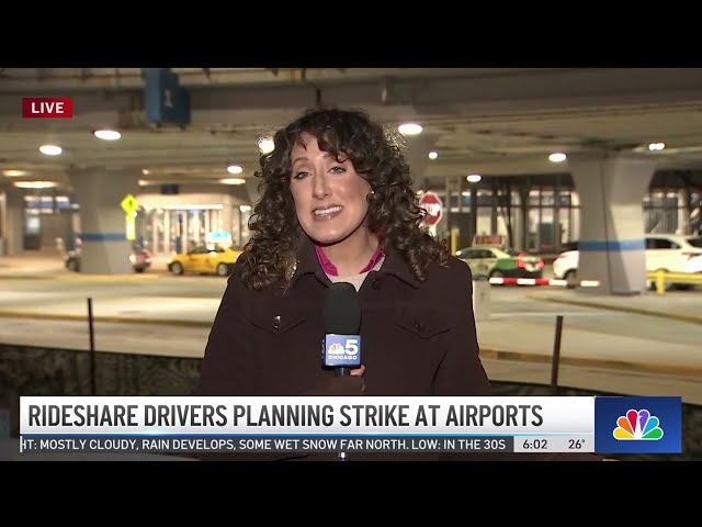 Rideshare drivers to reject O'Hare rides as drivers strike