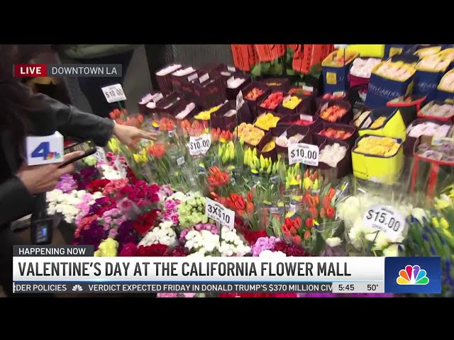 It's not too late to get flowers for your Valentine! Downtown LA Flower Mall opens late.