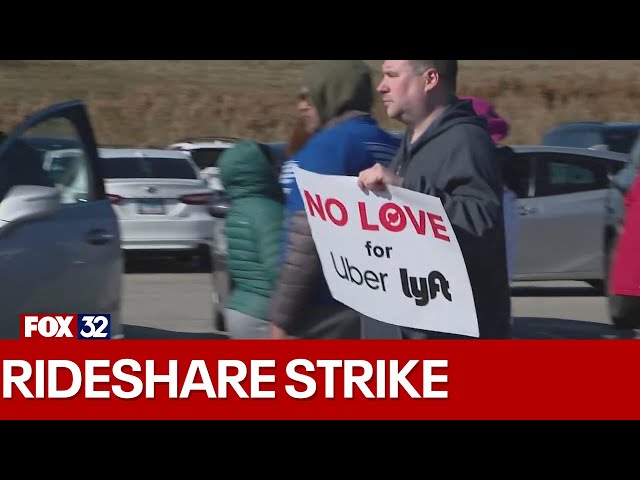 Chicago rideshare drivers stage strike over unfair wages