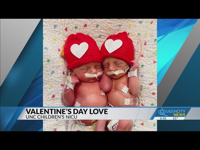 ⁣UNC Children's Hospital celebrates NICU babies 1st Valentine's