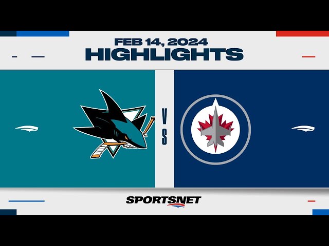 NHL Highlights | Sharks vs. Jets - February 14, 2024