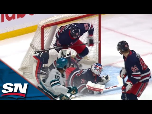 Jets' Mark Scheifele Keeps Sharks Scoreless With Desperation Shin Pad Save