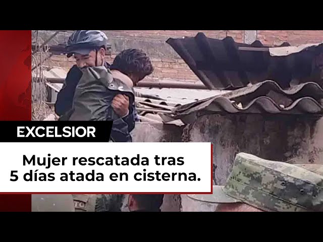 Rescatan a mujer que pasó 5 días atada y sin comer en una cisterna en Colima