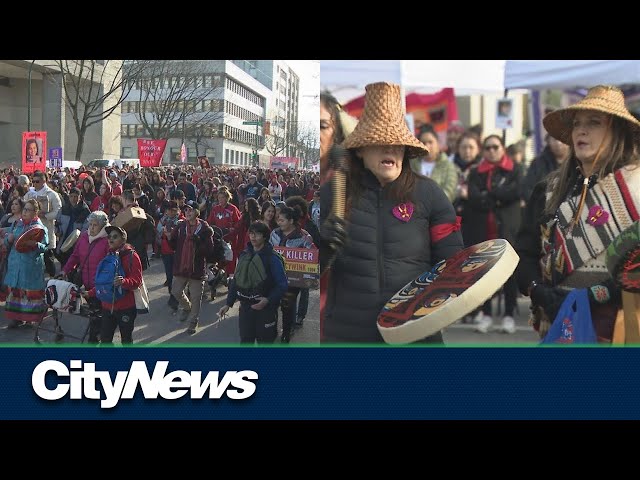 Hundreds march together in Vancouver to honour Missing and Murdered Indigenous Women