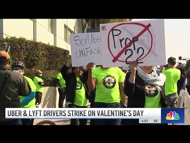 Rideshare drivers strike on Valentine's Day