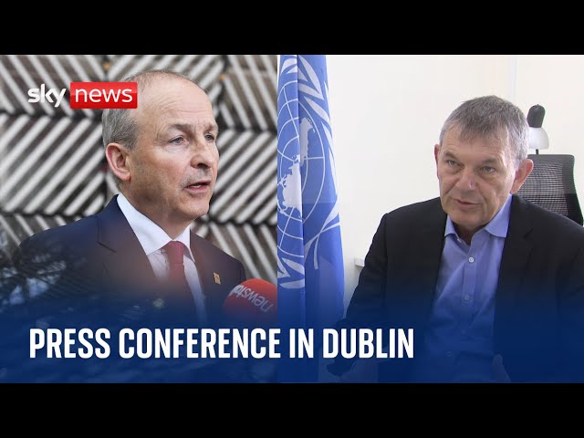 Head of UNRWA and Irish Foreign Minister Micheál Martin hold joint press conference