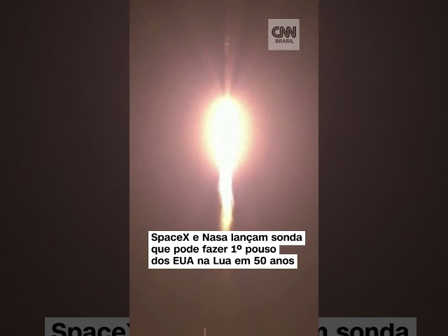 ⁣#Shorts - SpaceX e Nasa lançam sonda que pode fazer 1º pouso dos EUA na Lua em 50 anos