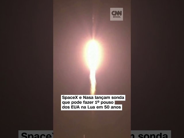 #Shorts - SpaceX e Nasa lançam sonda que pode fazer 1º pouso dos EUA na Lua em 50 anos