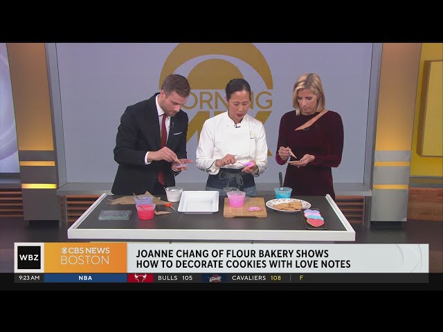 Flour Bakery's Joanne Chang shows how to decorate cookies with love notes