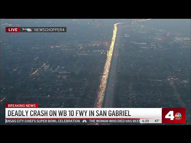 1 killed in crash on 10 Freeway in Rosemead