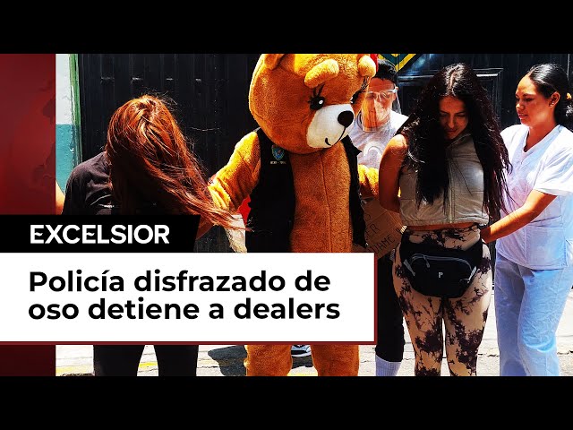 Policía peruano se disfraza de oso de peluche para detener a vendedores de droga