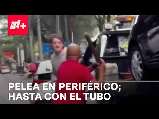 Captan pelea en Periférico Sur; automovilista saca un tubo - Despierta