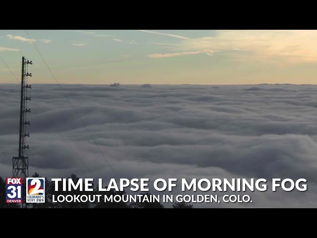 Time lapse: Rolling fog near Denver