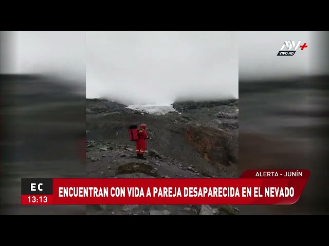 Pareja perdida en nevado de Junín es hallada con vida