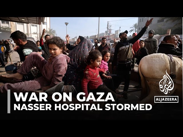 Palestinians flee as Israel orders evacuation of besieged Nasser Hospital