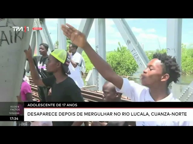 Adolescente de 17 anos desaparece depois de mergulhar no Rio Lucala, Cuanza- Norte