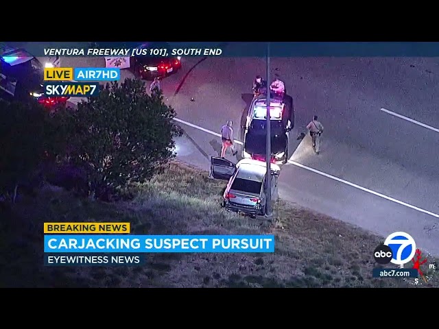 Carjacking suspect in custody after long high-speed chase through SoCal