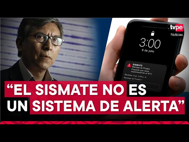 El Sismate es un sistema de información, no de alerta, aclara presidente del IGP