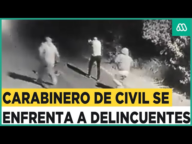 Escena impactante: Carabinero frustró encerrona en su contra en su contra