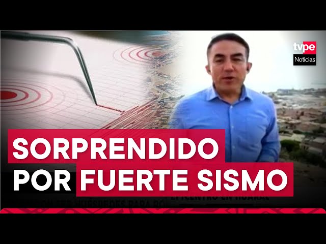 Reportero de TVPerú Noticias fue sorprendido por el sismo en la parte alta de un cerro en Chancay