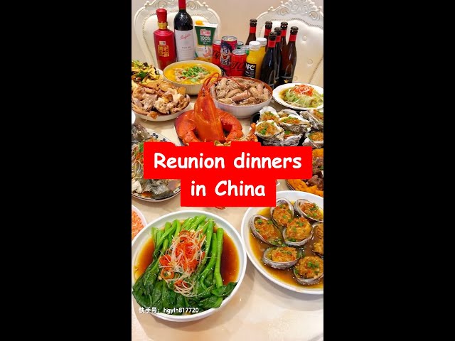 Family reunion dinners during Spring Festival in China