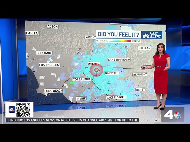 Ontario earthquake shakes parts of Southern California