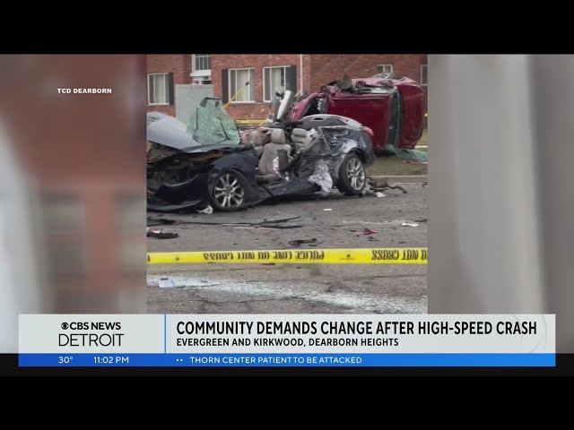 Dearborn Heights community demands change after high-speed crash