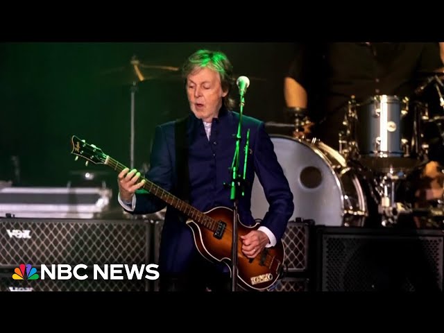 Paul McCartney reunited with long-lost Hofner bass guitar