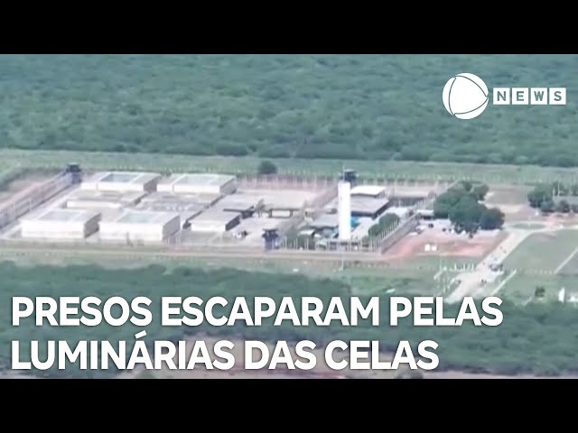 Presos conseguiram escapar pelas luminárias das celas em presídio em Mossoró