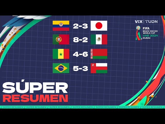 Super RESUMEN - 16 de Febrero | FIFA Mundial de Playa Dubai 2024 - Fase de Grupos | TUDN