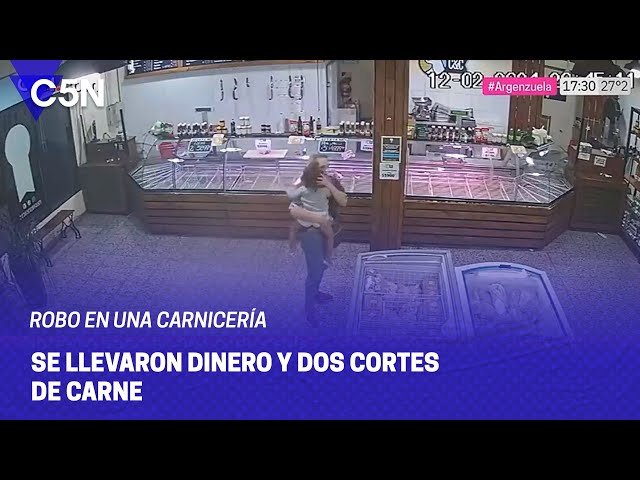 VIOLENTO ROBO en una CARNICERÍA