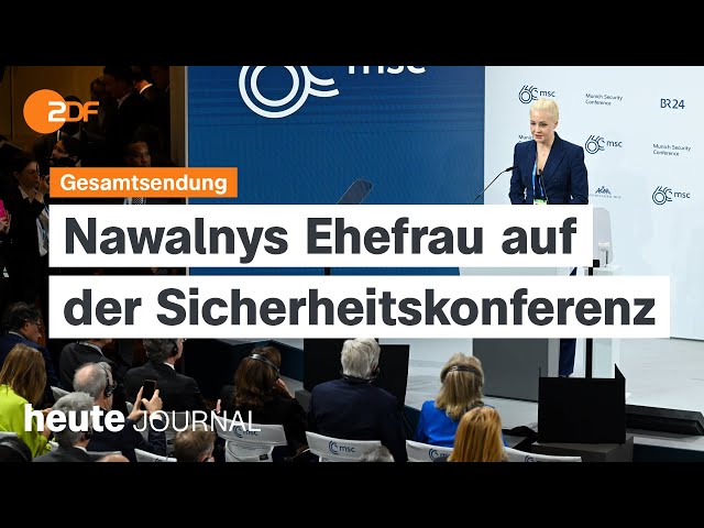 ⁣heute journal vom 16.02.2024 Nawalnaja in München, 60. Sicherheitskonferenz, Selenskyj in Berlin