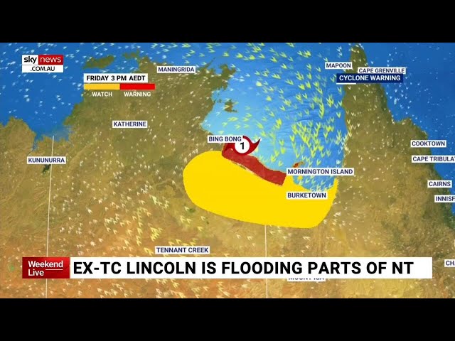 Tropical Cyclone Lincoln made landfall yesterday near Qld-NT border