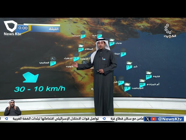 طقس معتدل والرياح شمالية غربية