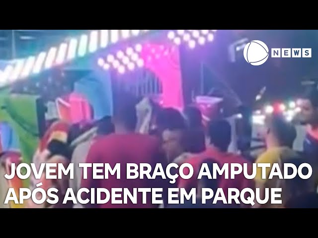 Jovem tem braço amputado após acidente em parque de diversões em Salvador