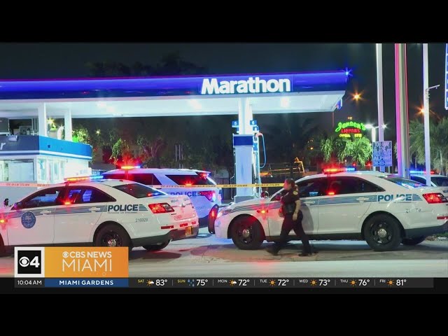 Search for shooter outside of Miami gas station