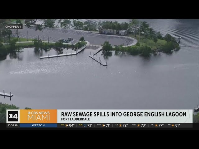 Raw sewage spills into George English Lagoon in Fort Lauderdale