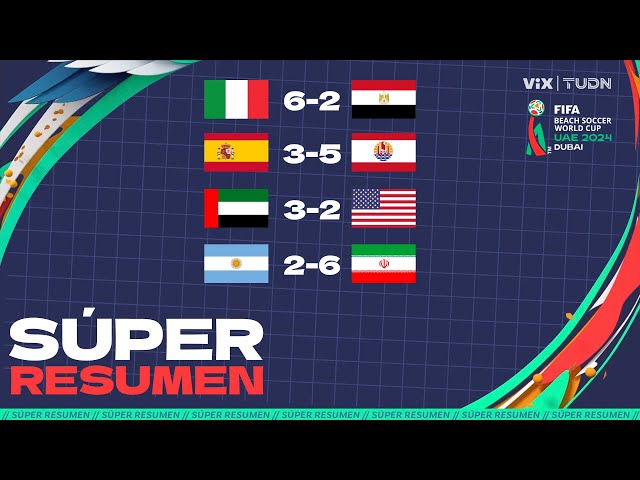 Súper RESUMEN - 17 de Febrero | FIFA Mundial de Playa Dubai 2024 - Fase de Grupos | TUDN