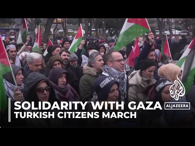 Turkish citizens March in solidarity with Gaza, calling for end to Israel's war crimes